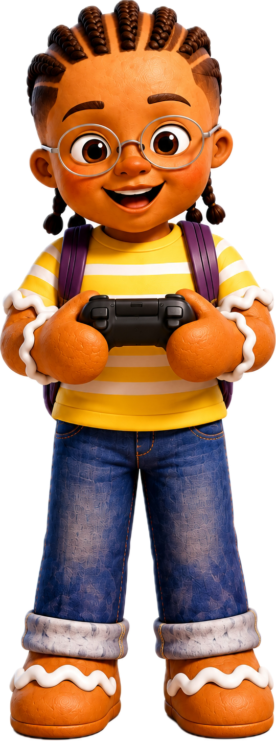 Sir Gingerman holding a game controller